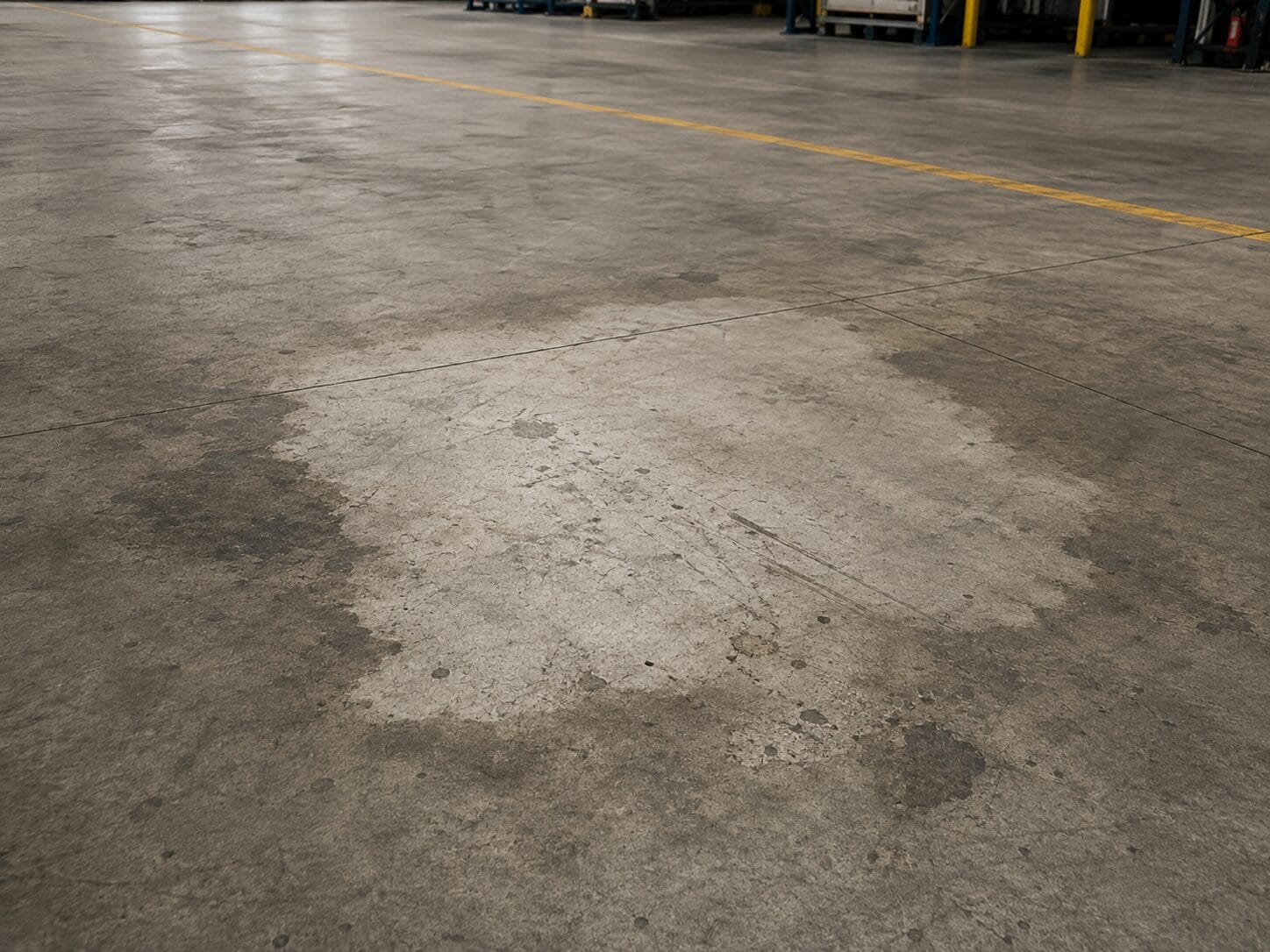 Zweite kontrolliert gereinigte Zone auf einem Industrieboden